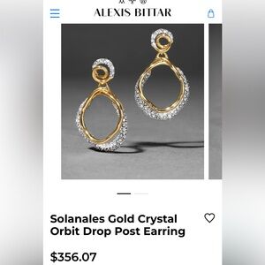 🆕 Alexis Bittar Solanales Gold Crystal Orbit Drop Post Earring 🆕🎁
